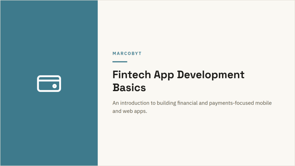 Fintech App Development Basics